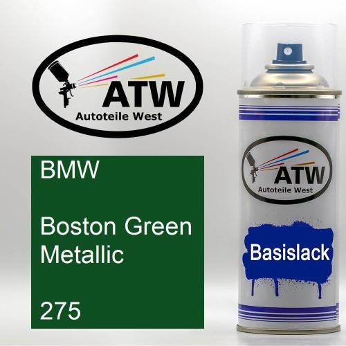 BMW, Boston Green Metallic, 275: 400ml Sprühdose, von ATW Autoteile West.